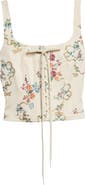 McQueen Distressed Floral Corset Top