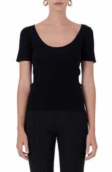 Short Sleeve Ribbed Sweater