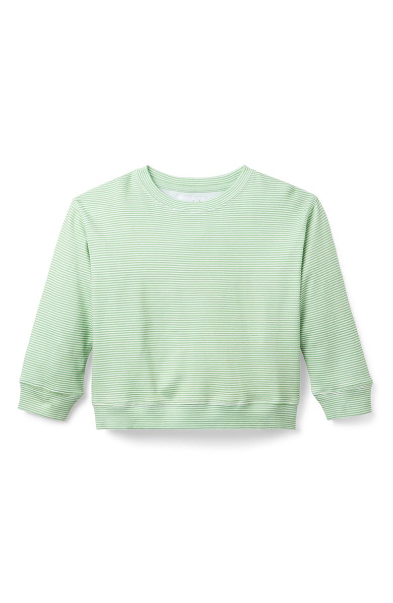 Little Paper Kids Lane Lightweight Pullover, Main, color, Sage Stripe