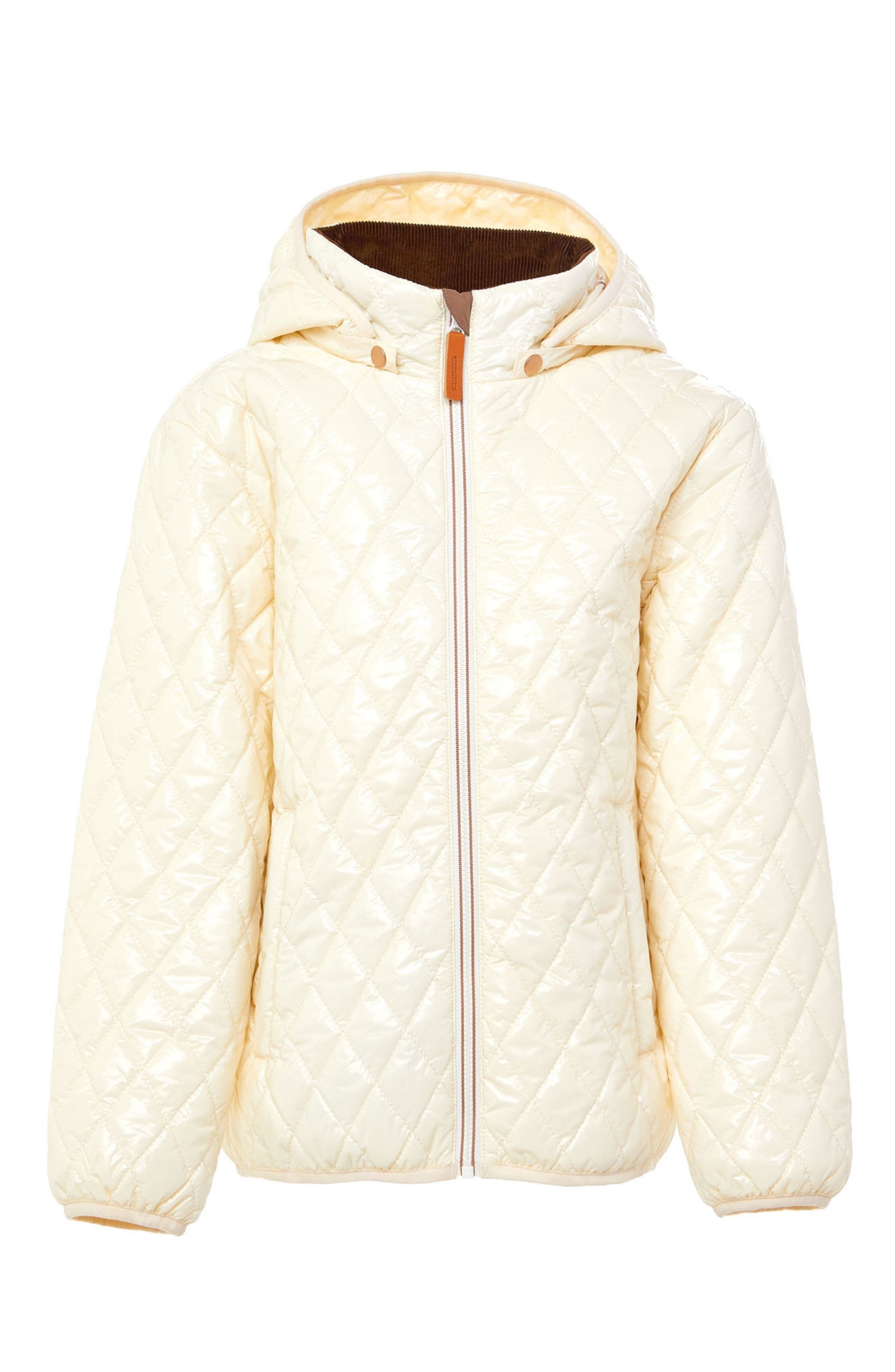 Northern Classics Shiny Quilted Puffer Jacket in Shiny Winter White 