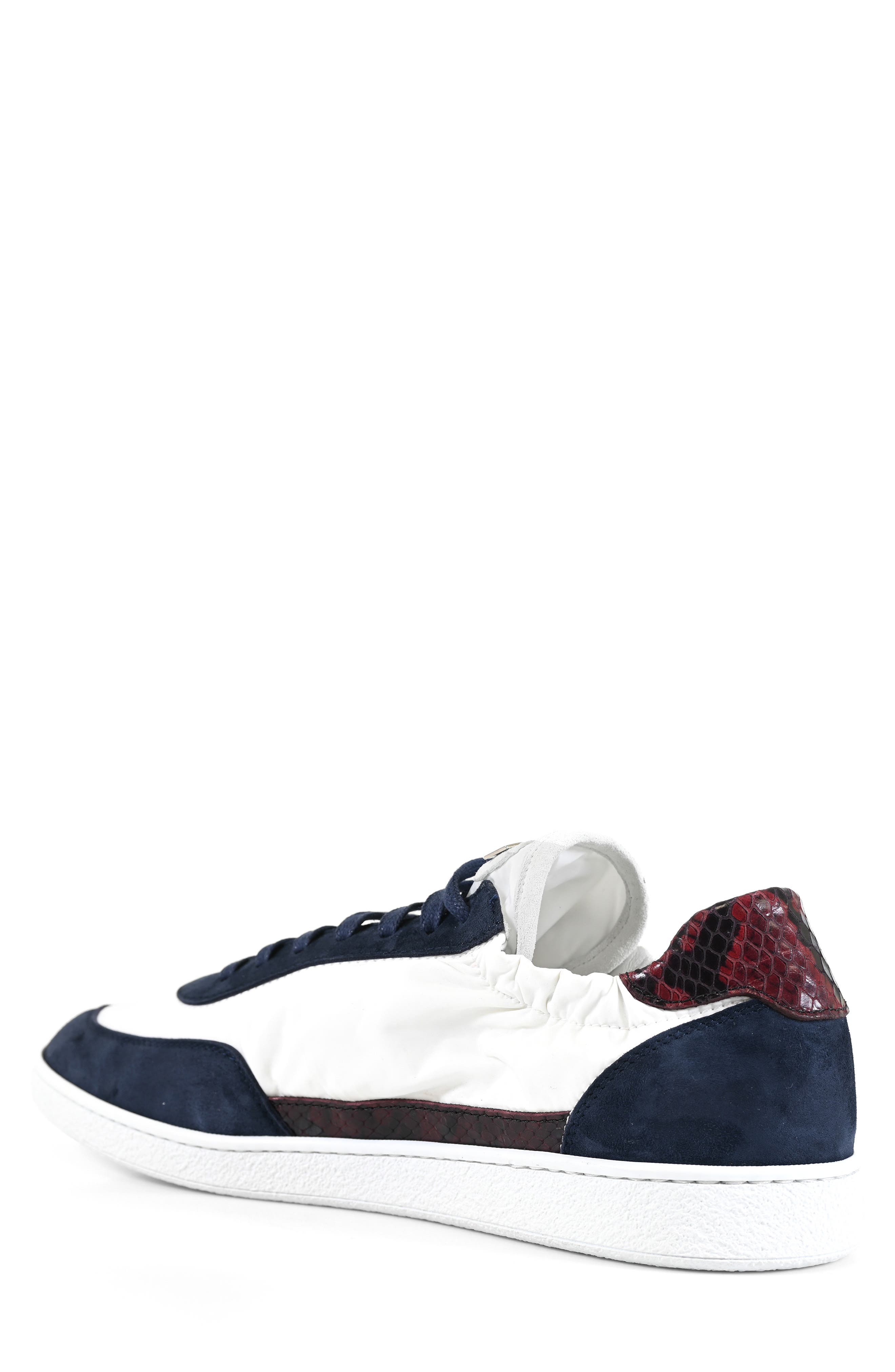 Roberto Cavalli Low Top Sneaker, Alternate, color, Navy/ White/ Wine