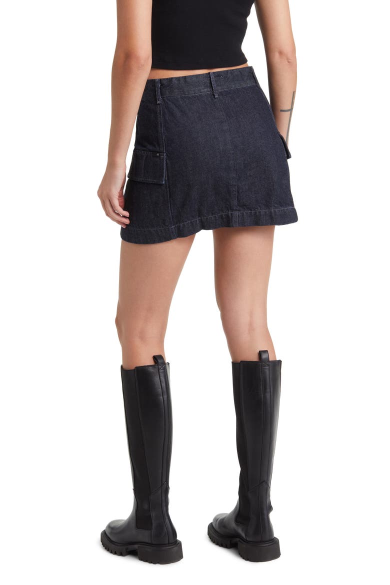 x EmRata Colombo Cotton Denim Cargo Miniskirt, Alternate, color, PRINCE ST