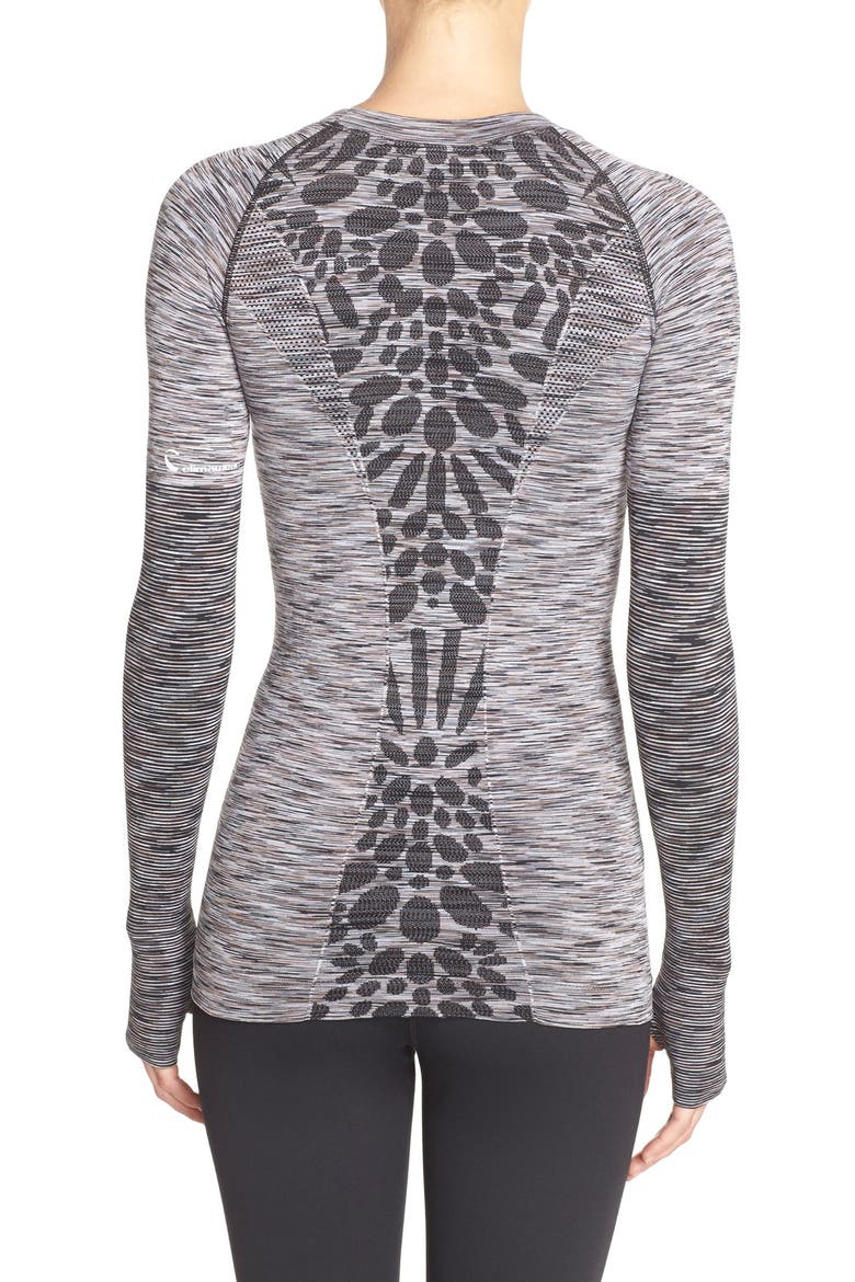 'Aligned' Space Dye Long Sleeve Tee, Main, color, SAVANNAH