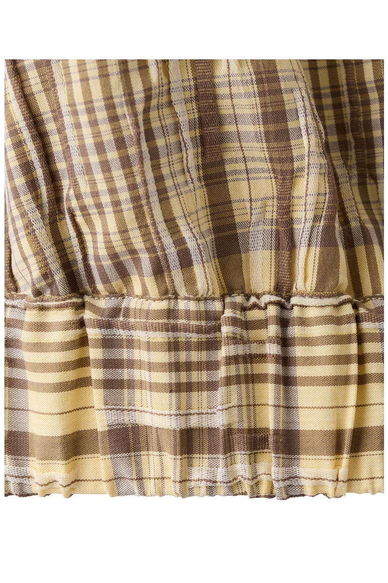Jollie Plaid Halter Top, Alternate, color, BROWN