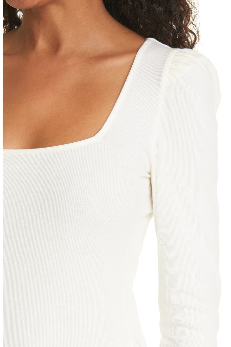 Olympe Puff Shoulder Top, Alternate, color, ECRU