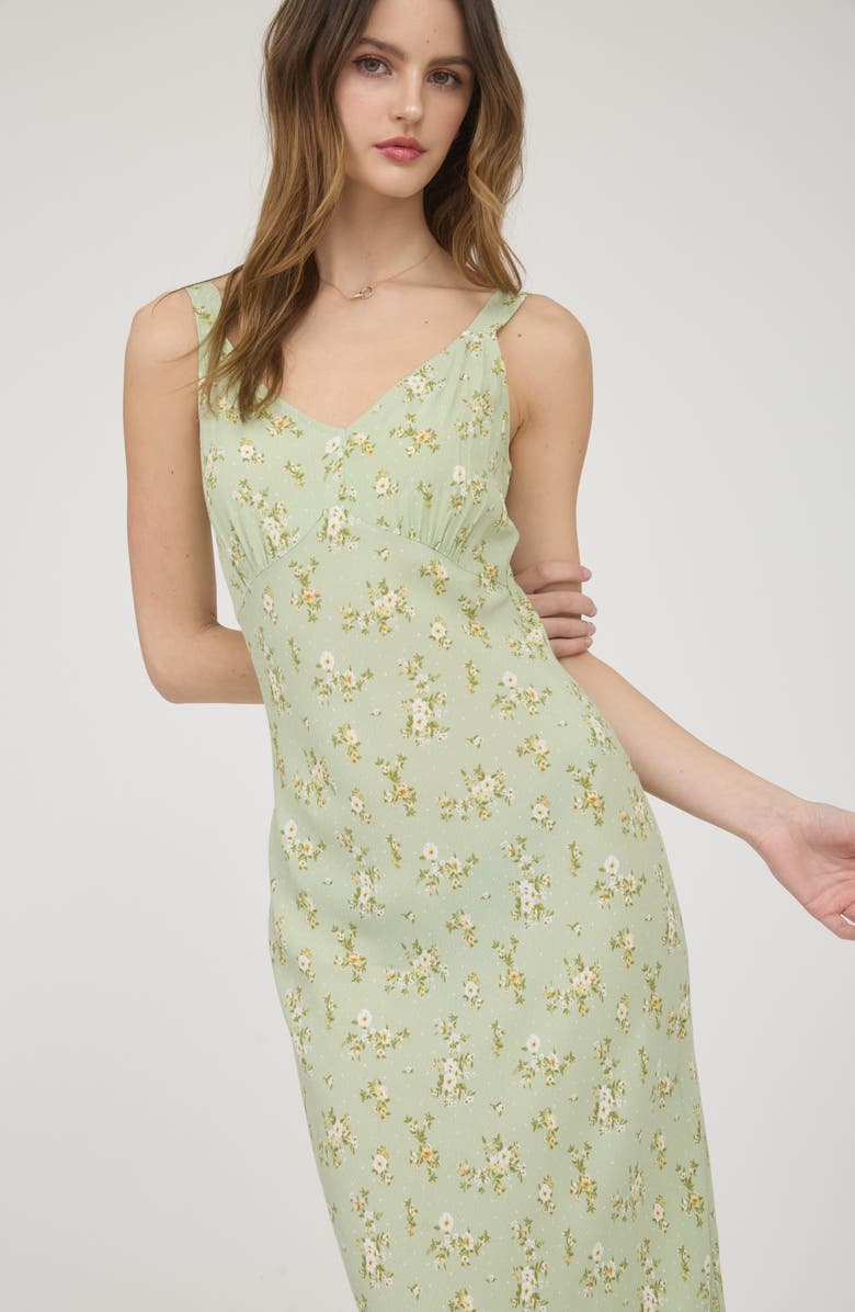 Blu Pepper Sweetheart Midi Slip Dress, Alternate, color, Olive