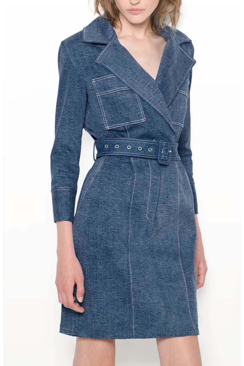 Gianna Dress, Main, color, Med Wash Denim