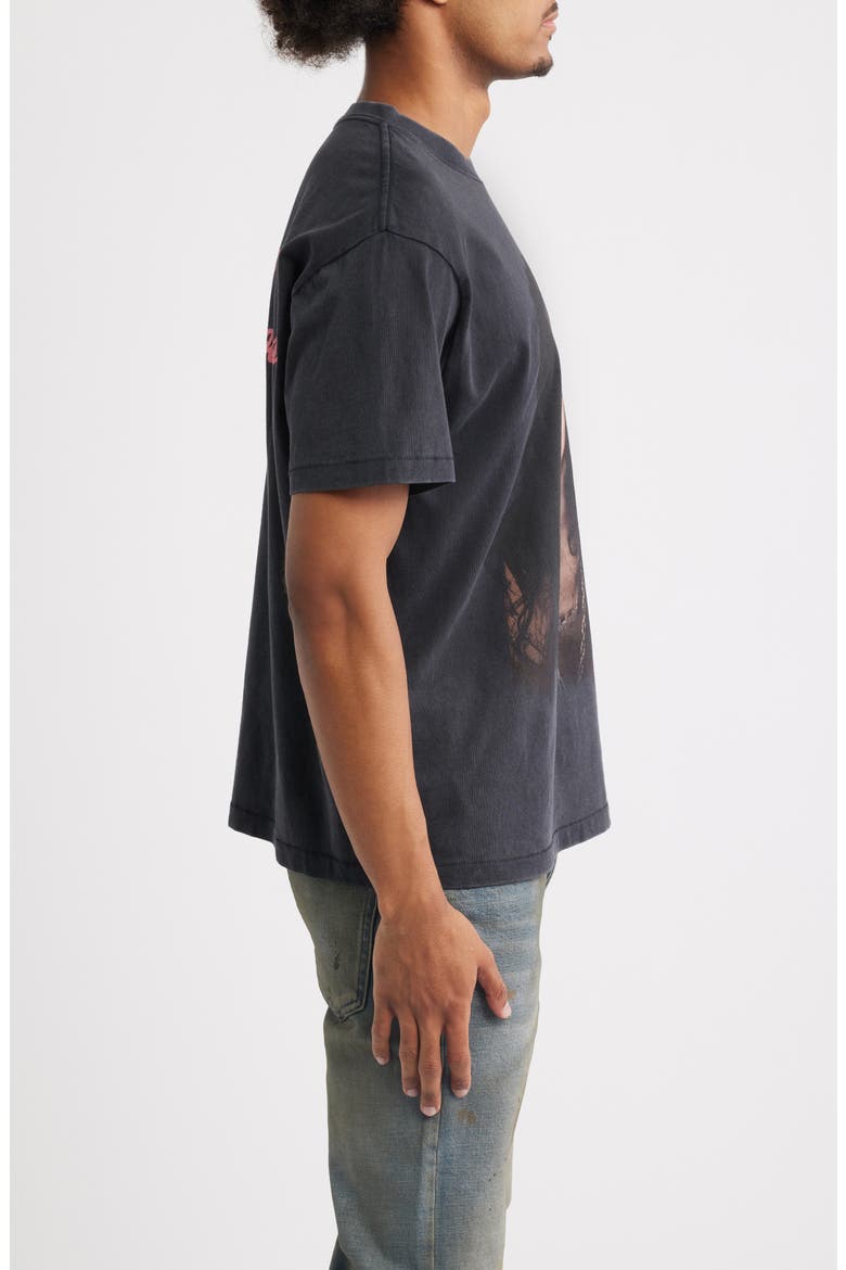 Oversize Amy Winehouse Graphic T-Shirt, Alternate, color, BLACK WASH