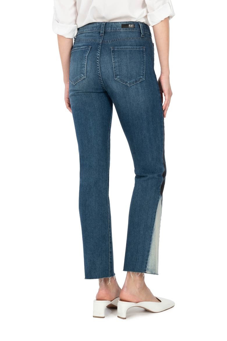KUT from the Kloth Kelsey High Waist Inset Flare Jeans, Alternate, color, GLEE