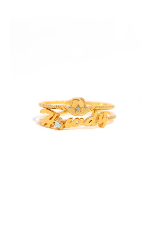 Howdy Partner Set of 2 Rings