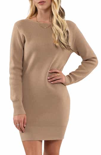 AUGUST SKY Cutout Sweater Dress