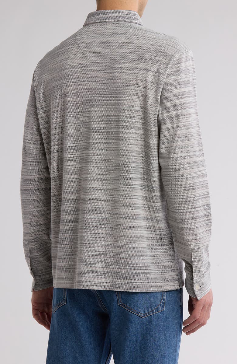 Scotch & Soda Classic Fit Space Dye Piqué Button-Up Shirt, Alternate, color, White/ Pastel