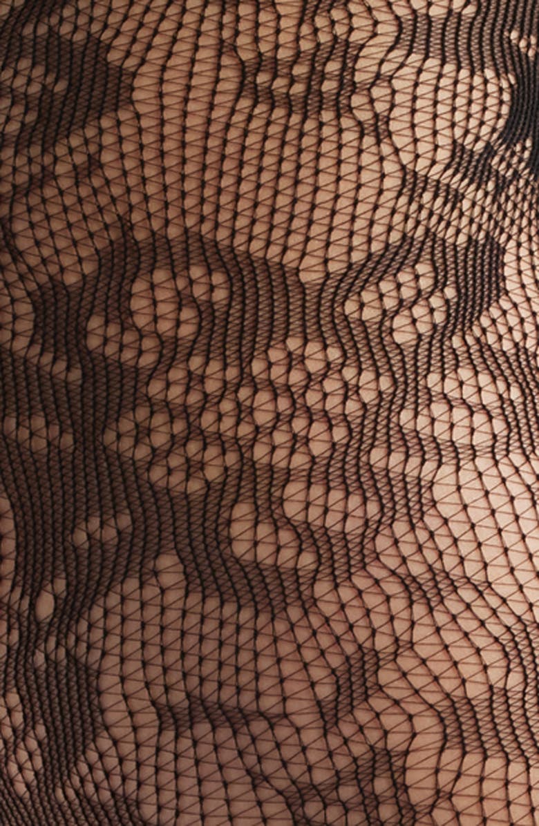 HIGH HEEL JUNGLE Lola Floral Lace Tights, Alternate, color, Black