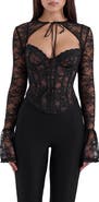 HOUSE OF CB Lace Corset Top with Bolero