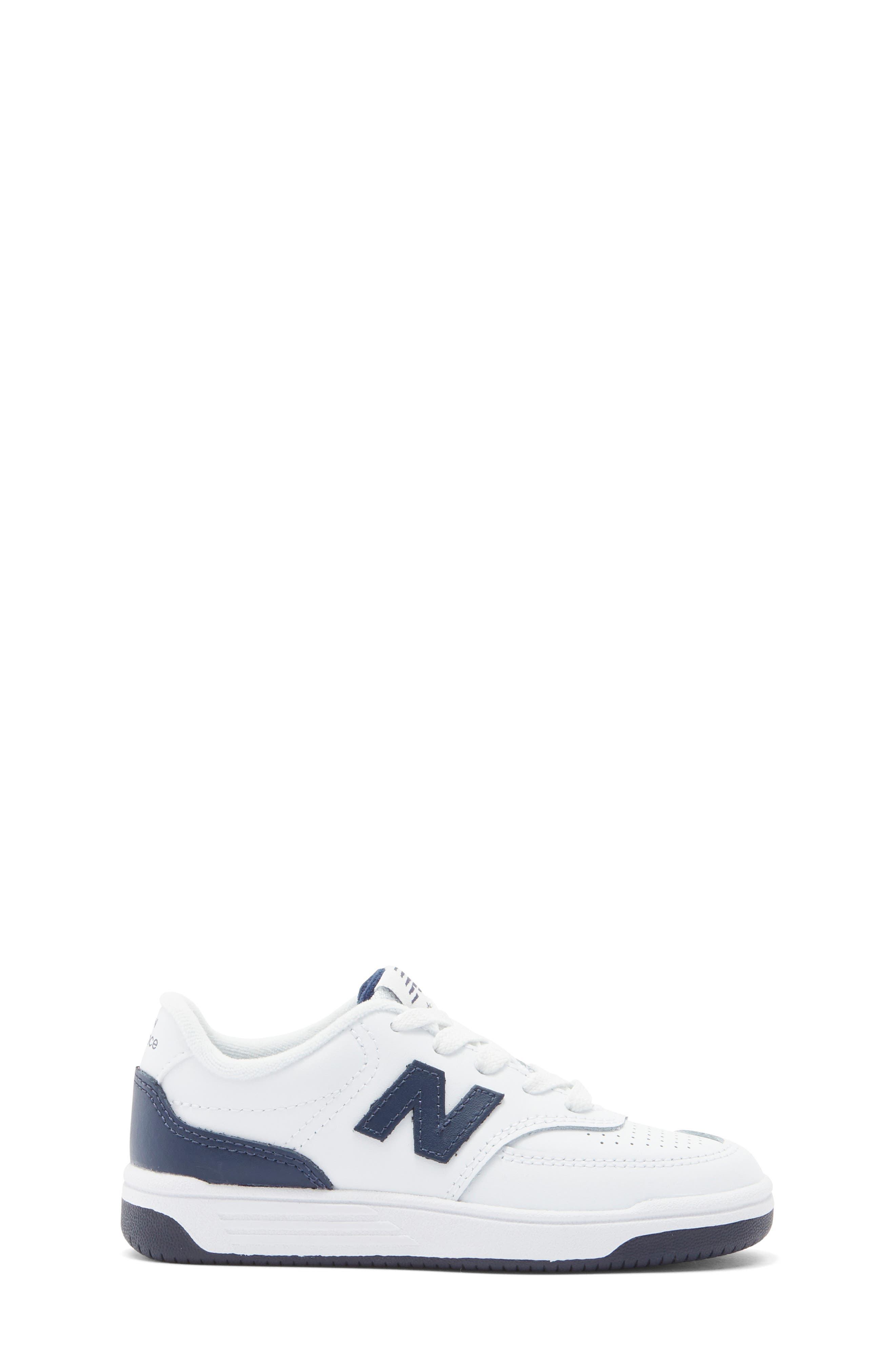 New Balance BB80 Basketball Sneaker, Alternate, color, Nb White/ Nb Navy