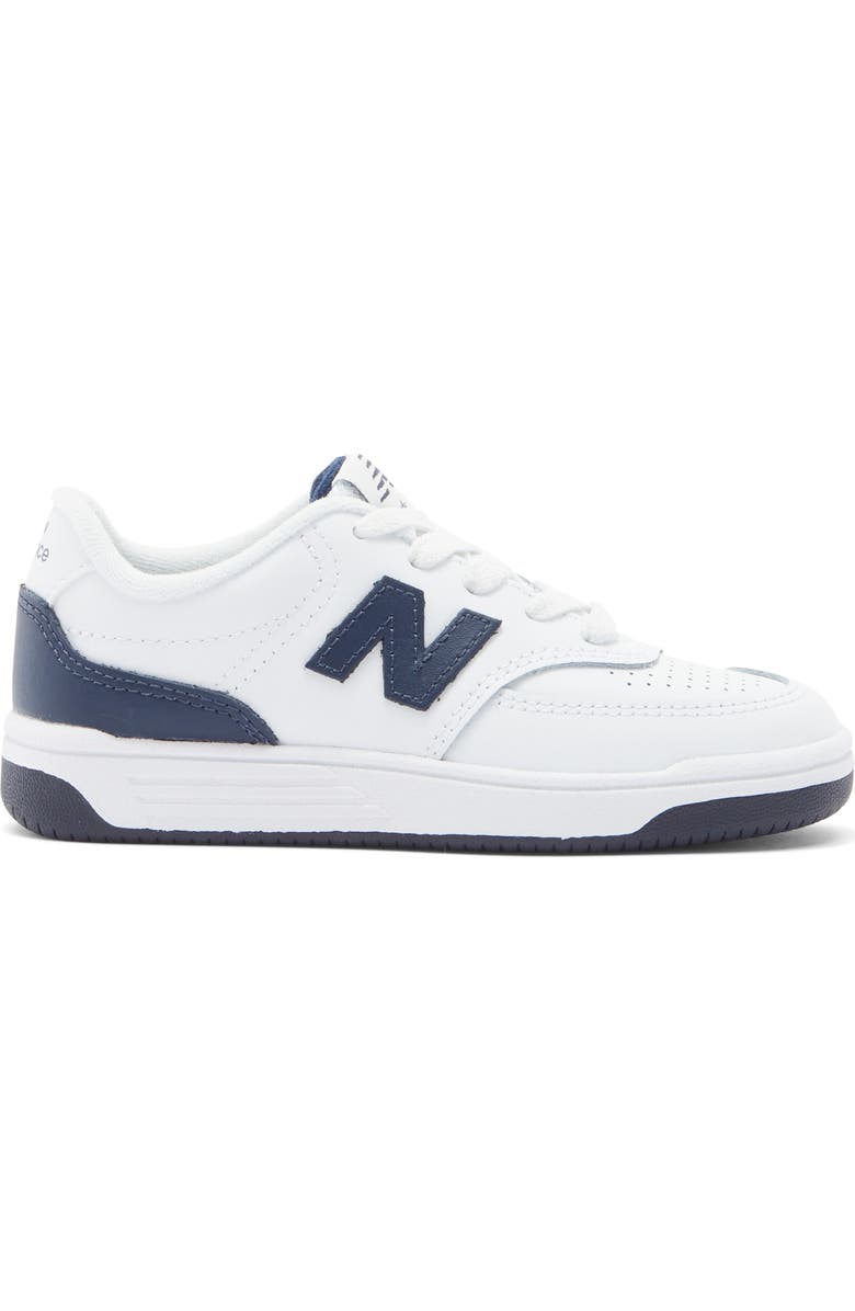 New Balance BB80 Basketball Sneaker, Alternate, color, Nb White/ Nb Navy
