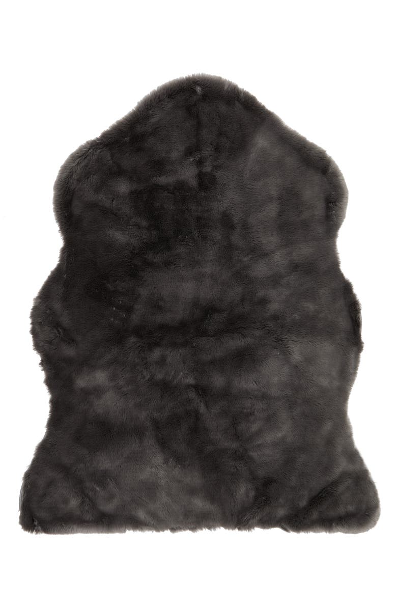 NORDSTROM AT HOME Cuddle Up Faux Fur Shaped Rug, Main, color, 