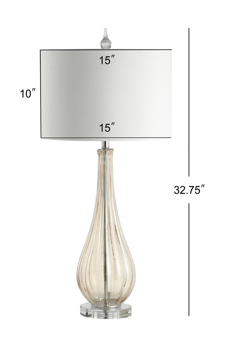 JONATHAN Y Dew Drop 32.75" Glass/Crystal LED Table Lamp, Champagne, Alternate, color, Champagne