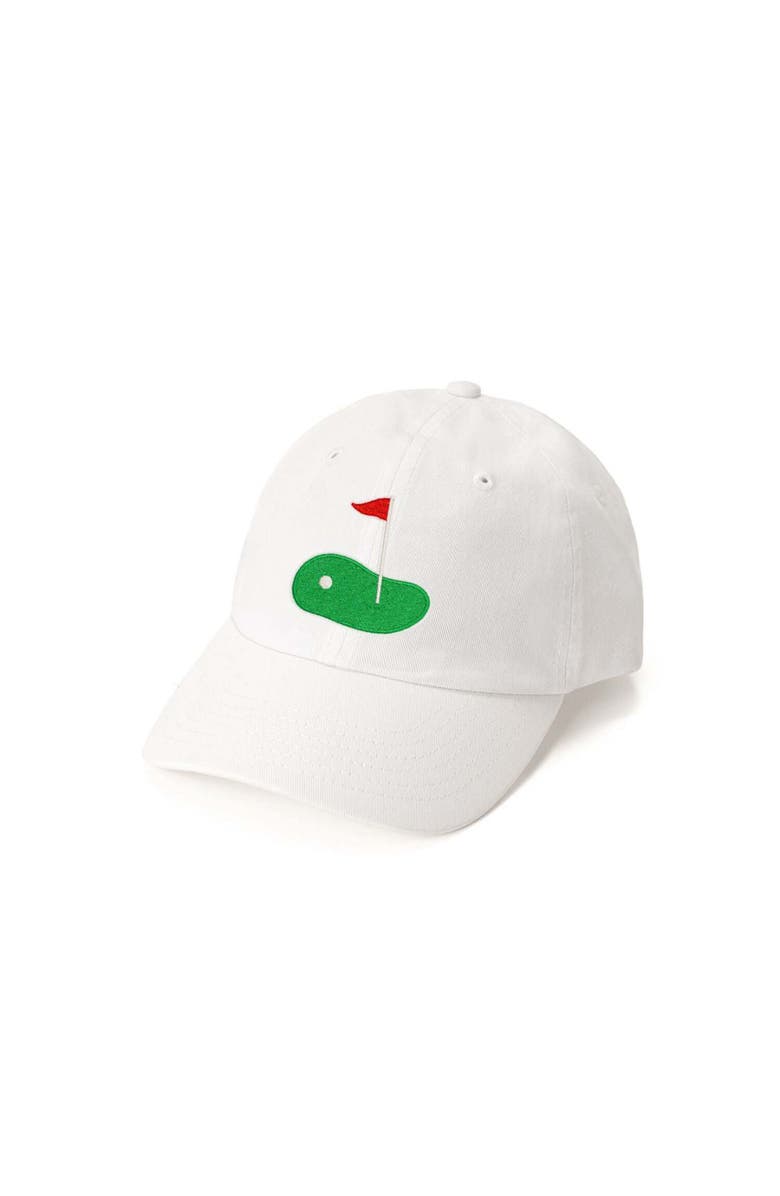 Sweet Wink Golf Tee Front Flag Patch Baseball Hat, Main, color, White