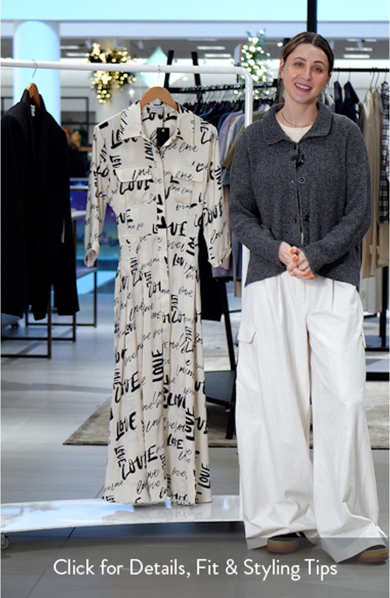 Rossellini Love Print Shirtdress, sales video thumbnail