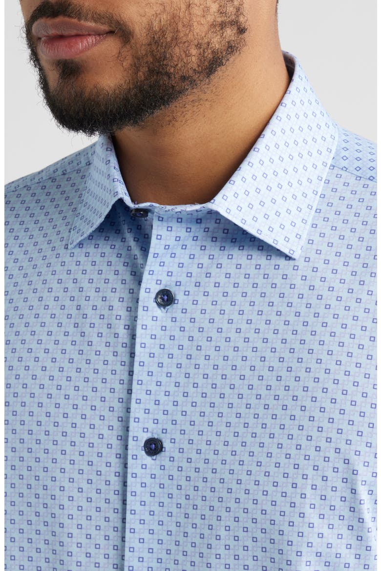 James OoohCotton® Geo Print Button-Up Shirt, Alternate, color, ORCHID