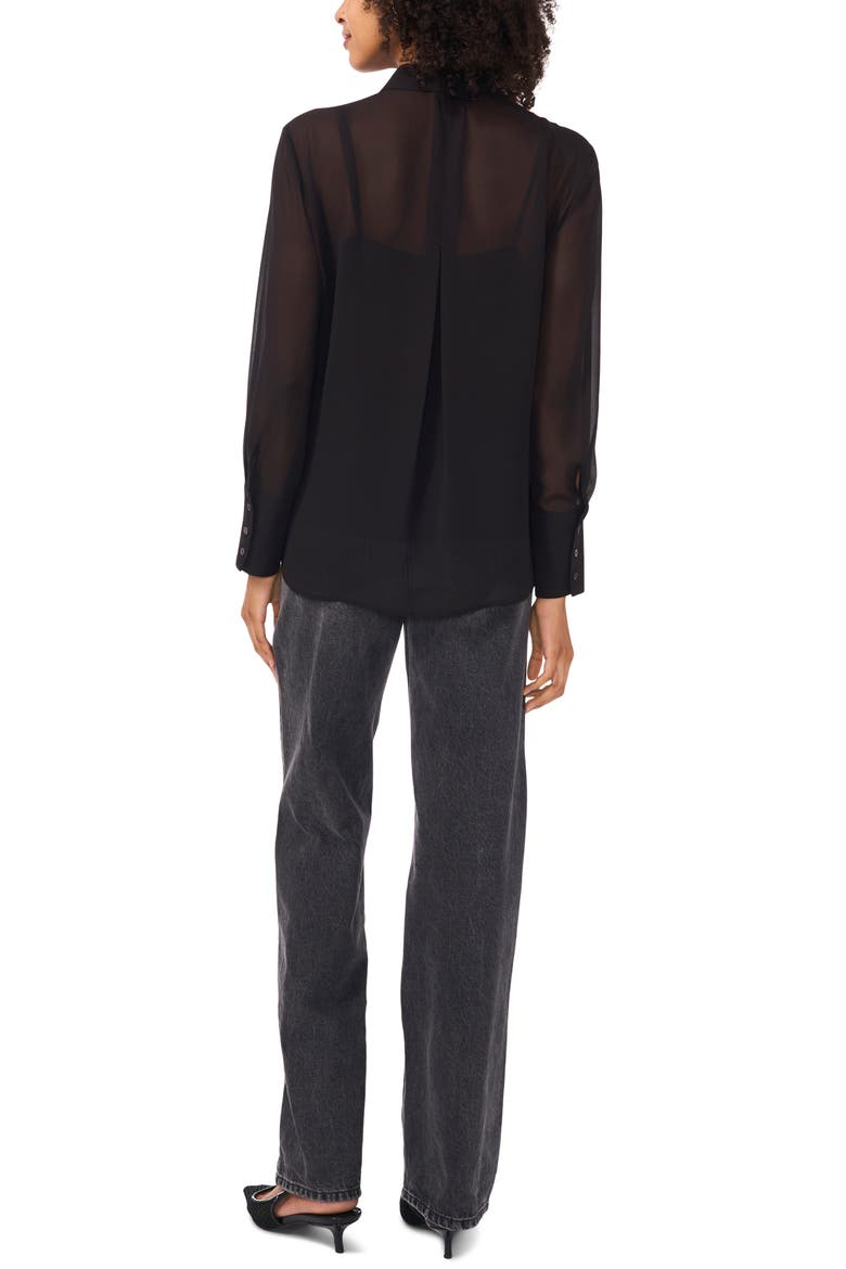 Bead Detail Button-Up Shirt, Alternate, color, RICH BLACK