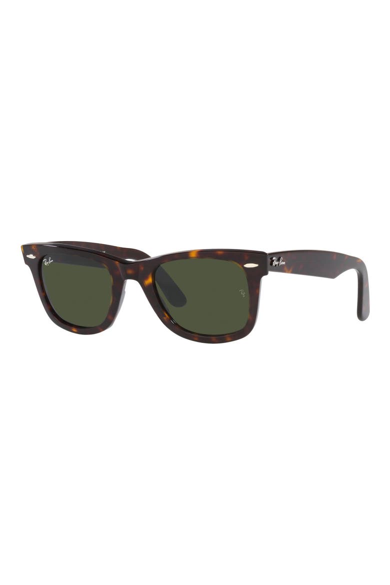 Wayfarer 50mm Square Sunglasses, Alternate, color, GREEN BLACK