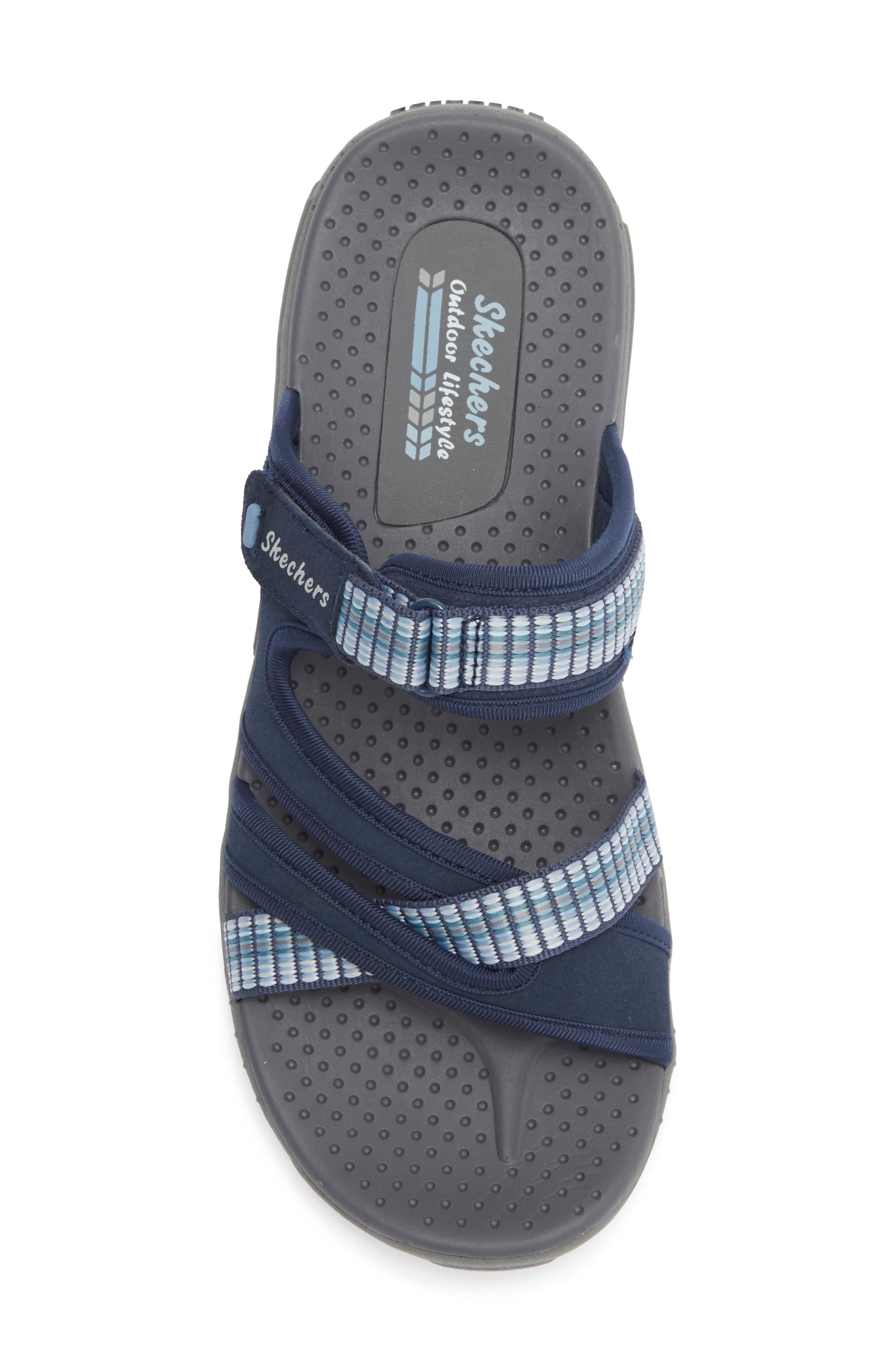 SKECHERS Reggae Color Slide Sandal, Alternate, color, Navy