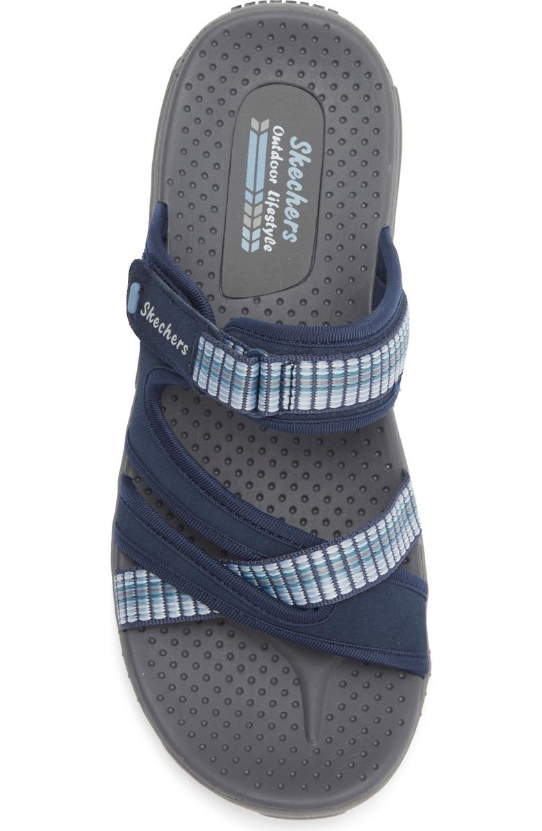 SKECHERS Reggae Color Slide Sandal, Alternate, color, Navy