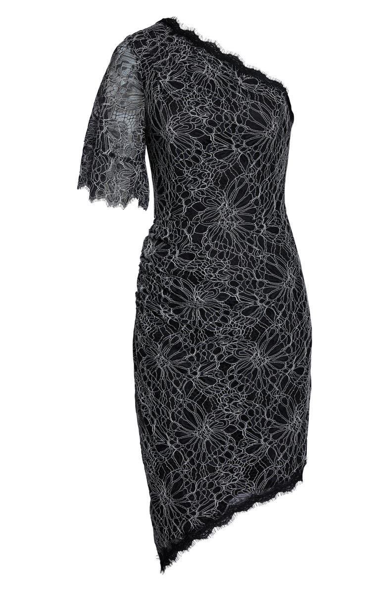 Harlyn One Shoulder Lace High/Low Cocktail Dress, Alternate, color,