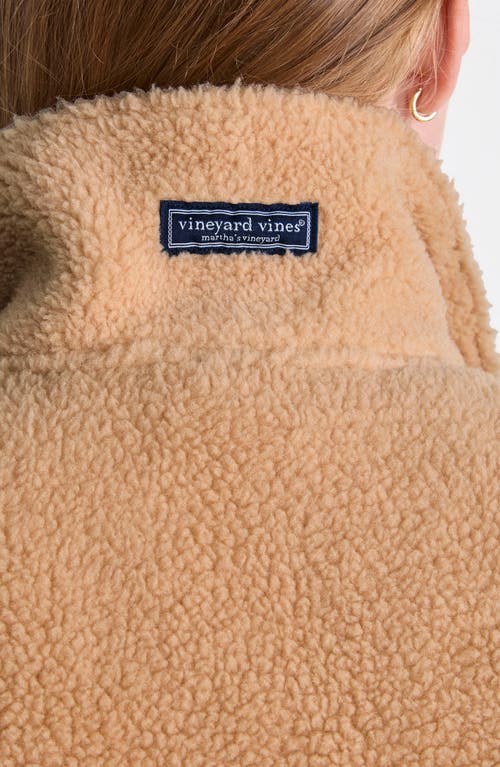 Vineyard Vines High Pile Fleece Vest In Nude