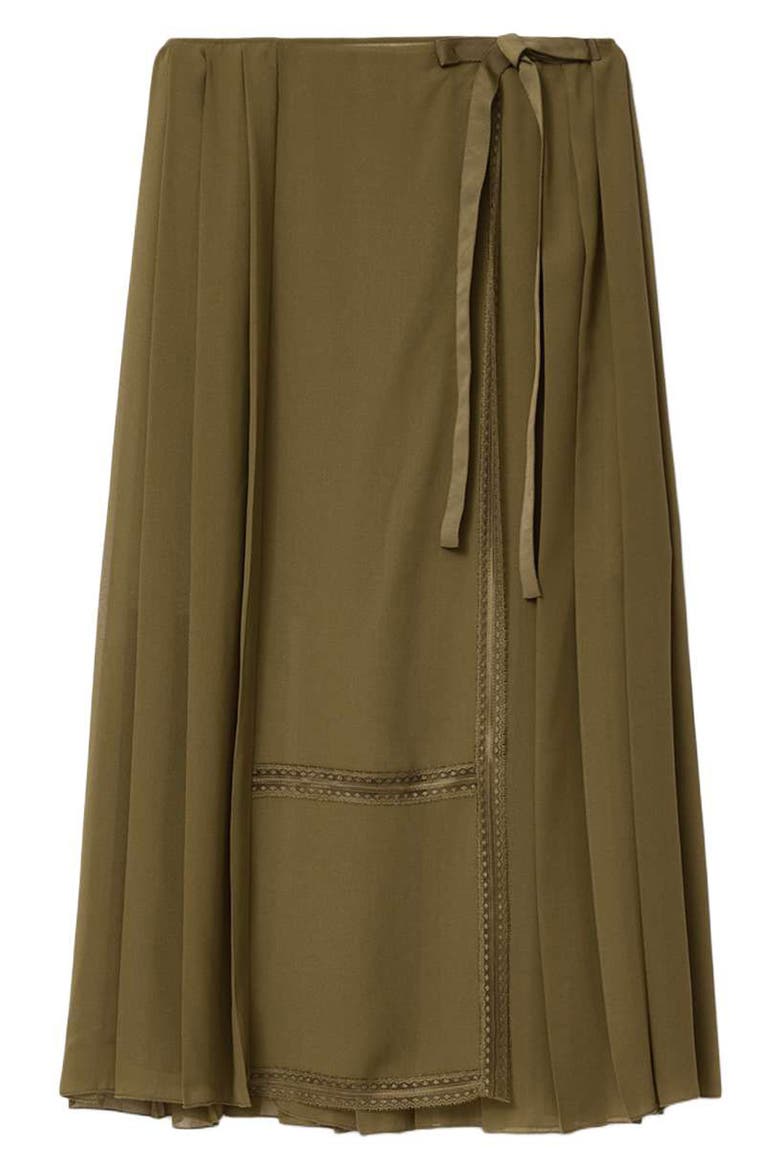 Clover Wrap Skirt, Alternate, color, KHAKI GREEN