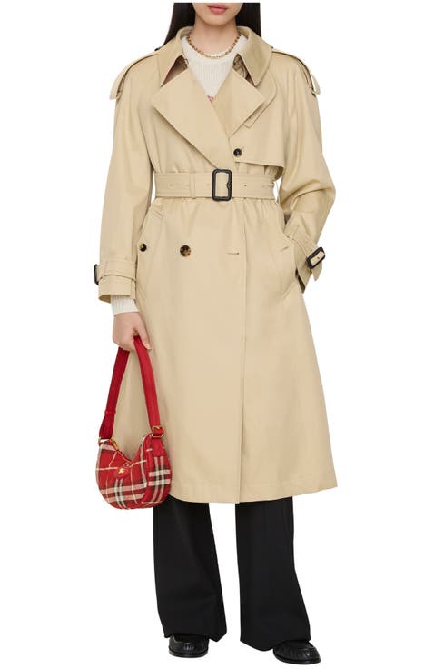 Long Gabardine Fitzrovia Trench Coat with Warmer