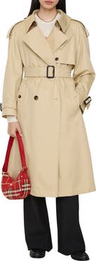 Burberry Long Gabardine Fitzrovia Trench Coat with Warmer