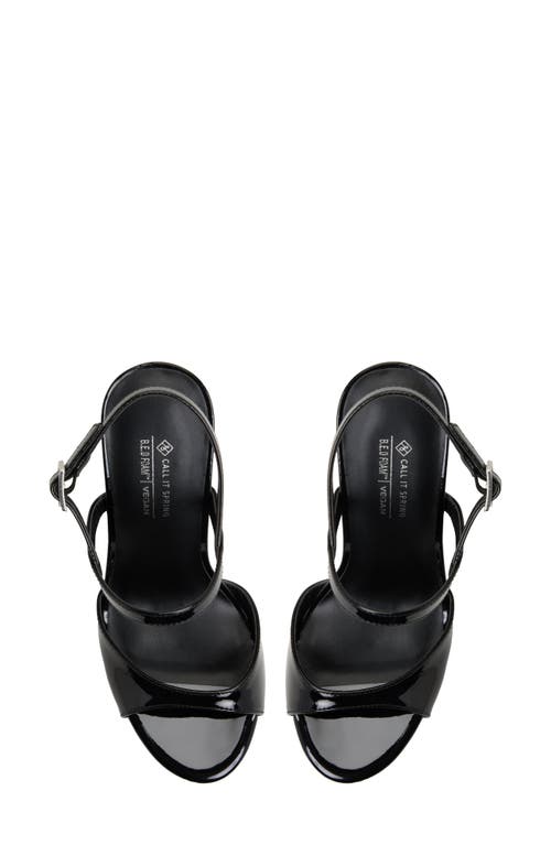 Call It Spring Fiercee Slingback Platform Sandal In Black