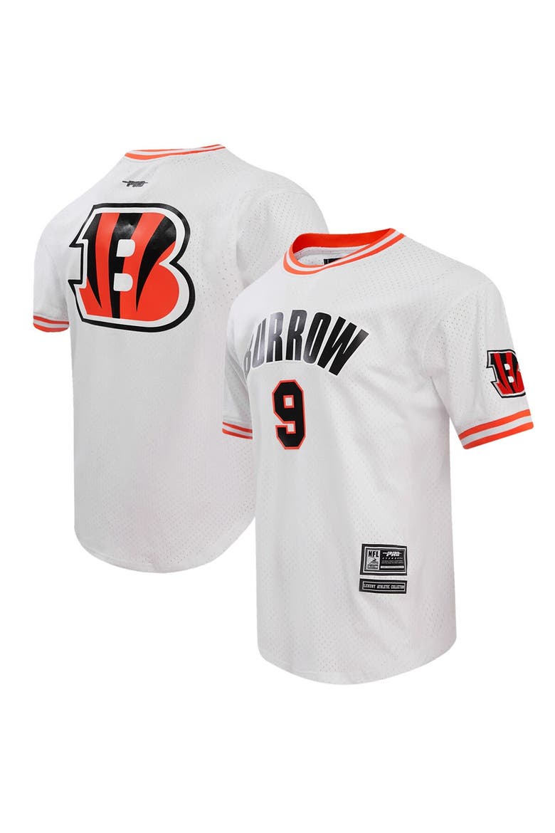 Men's Pro Standard Joe Burrow White Cincinnati Bengals Player Name & Number Mesh T-Shirt, Main, color, White
