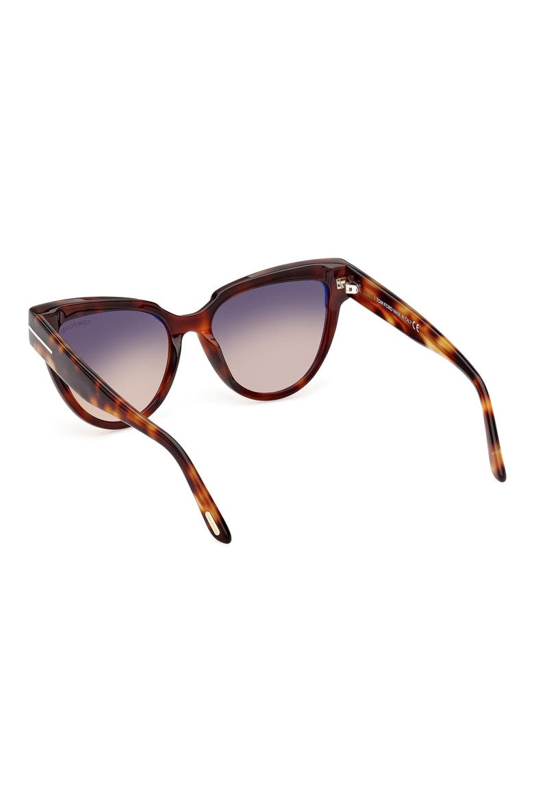 57mm Cat Eye Sunglasses, Alternate, color, HAVANA / GRADIENT SMOKE