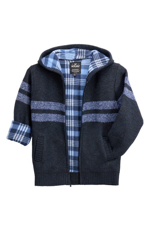 X-ray Xray Kids' Stripe Full Zip Hoodie In Blue