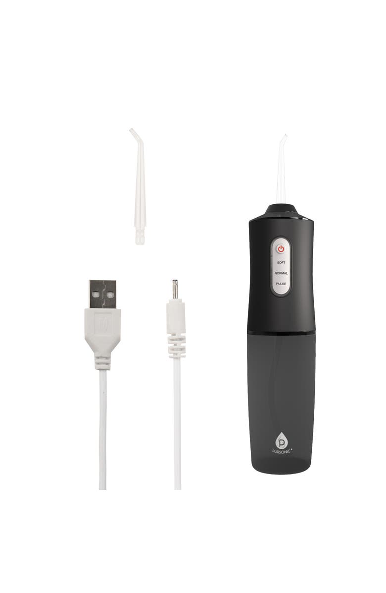PURSONIC Water Flosser - Helps Remove Plaque & Dilute Harmful Toxins, Alternate, color, Black