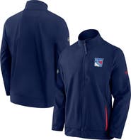 FANATICS Men's Fanatics Branded Navy New York Rangers Authentic Pro Rink Coaches Full-Zip Jacket