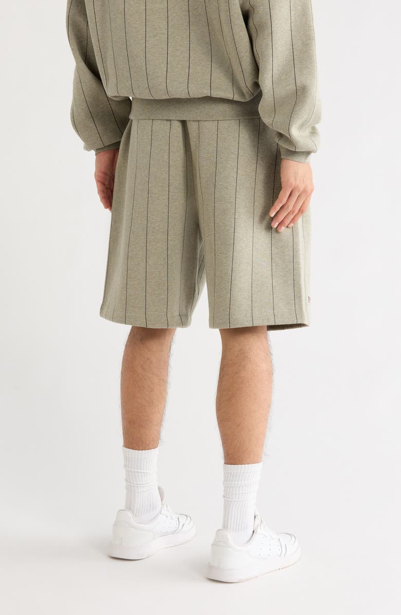 Fear of God Essentials x MLB '90s Drawstring Cotton Blend Sweat Shorts, Alternate, color, Seal Heather/ Black Pinstripes