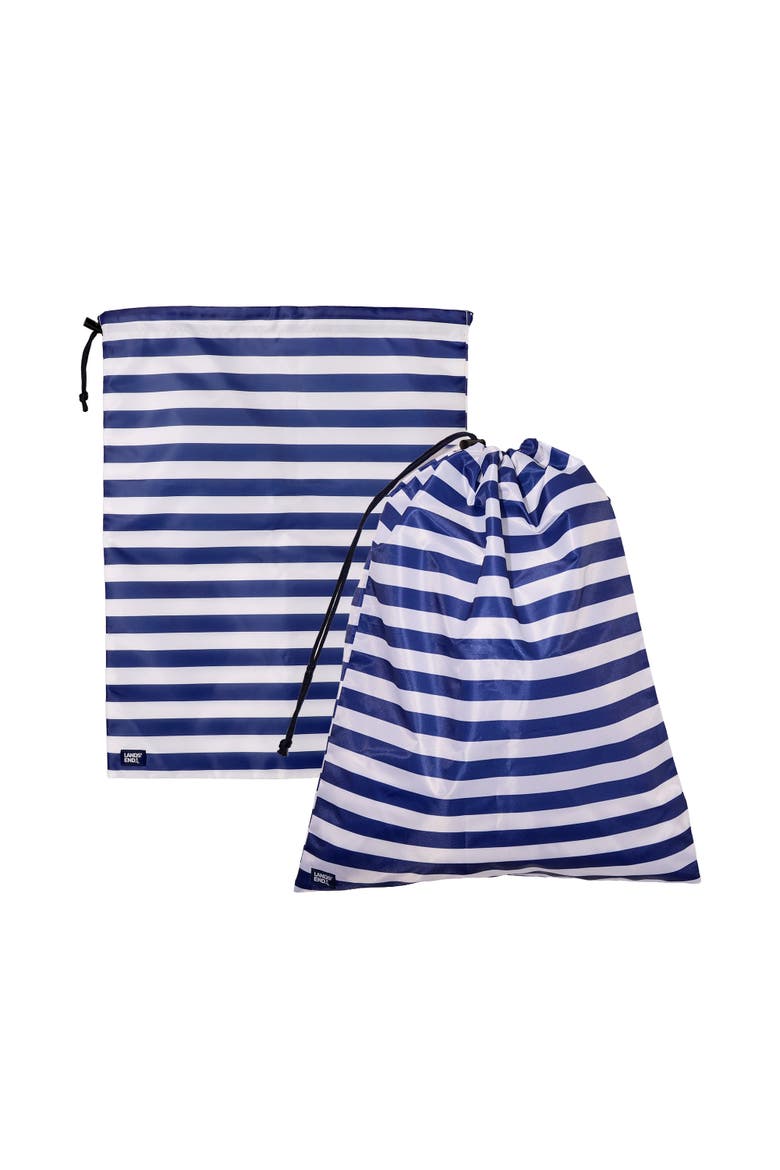 Travel Laundry Bags 2-Pack, Polyester Canvas Dirty Clothes Travel Bag with Drawstring, Main, color, Navy