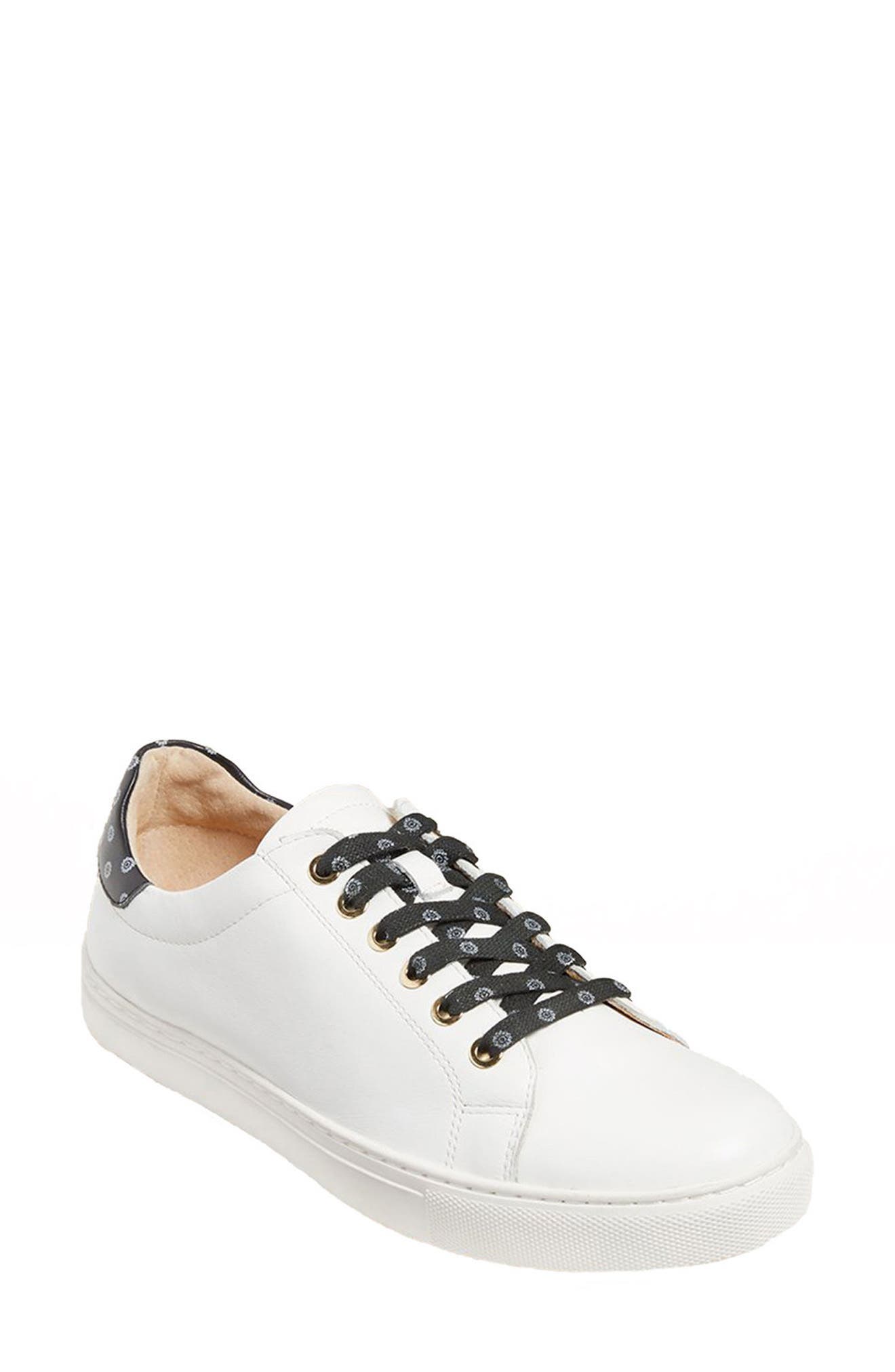 Rory Low Top Sneaker, Main, color, WHITE/ BLACK LEATHER