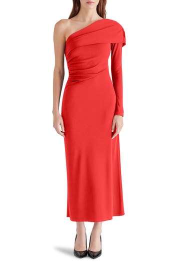 STEVE MADDEN STEVE MADDEN YORK ONE SHOULDER JERSEY DRESS