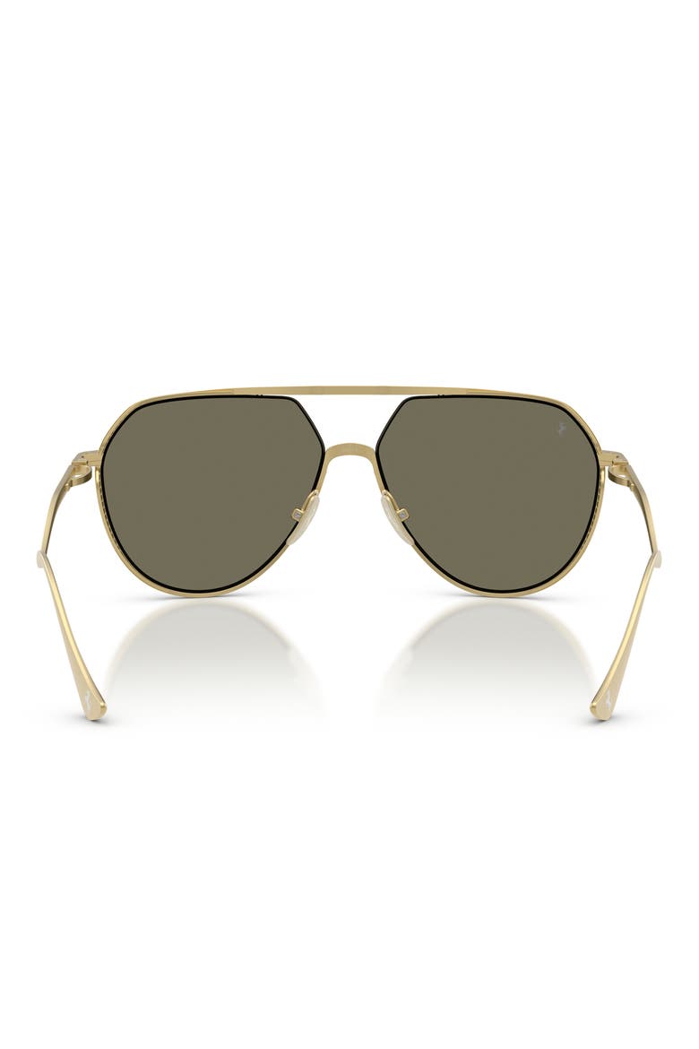 59mm Polarized Pilot Sunglasses, Alternate, color, MATTE GOLD / YELLOW GOLD