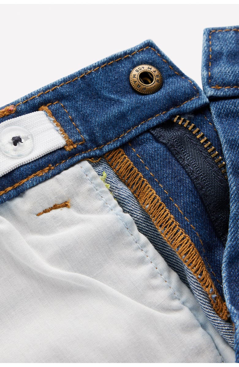 Mini Boden Kids' Embroidered Denim Shorts, Alternate, color, Mid Vintage Embroidered