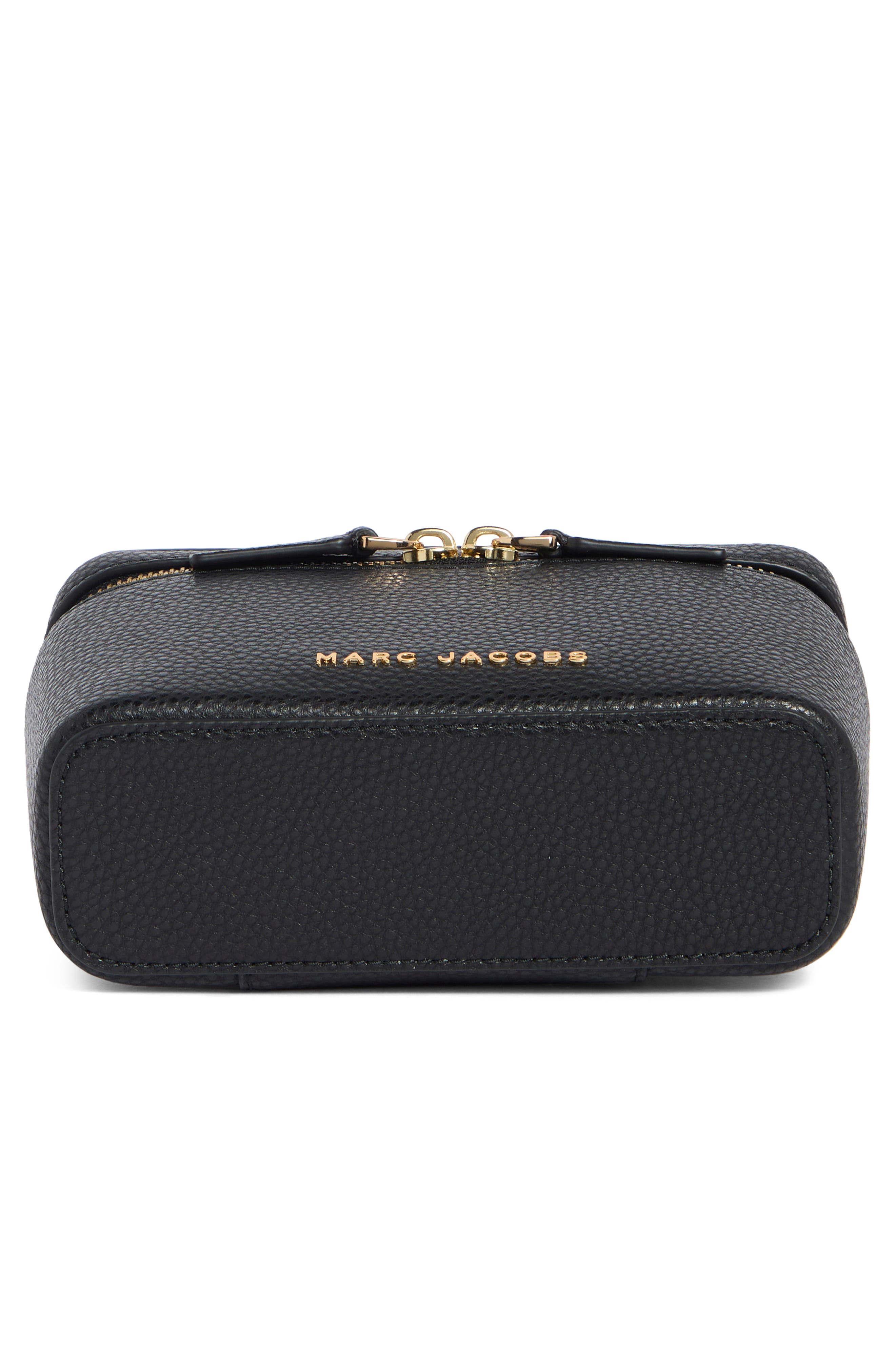 Groove Leather Train Case Crossbody Bag, Alternate, color, BLACK