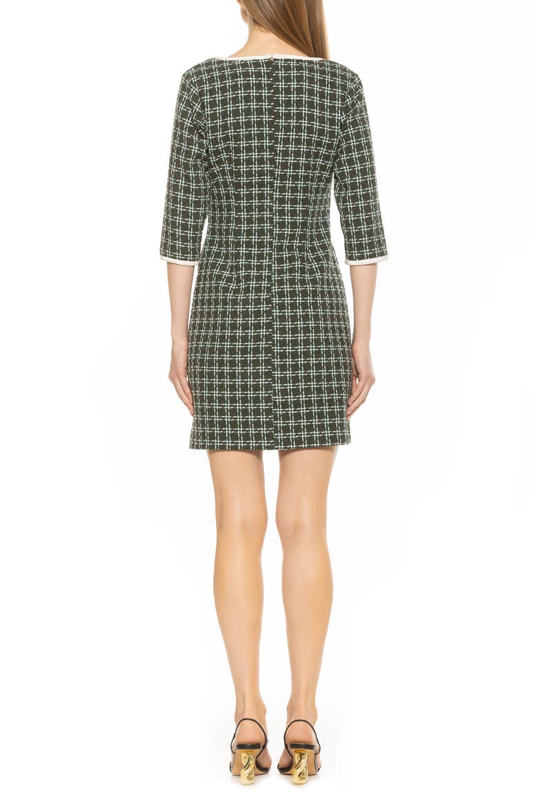 Orla Scoop Neck Shift Dress, Alternate, color, GREEN PLAID