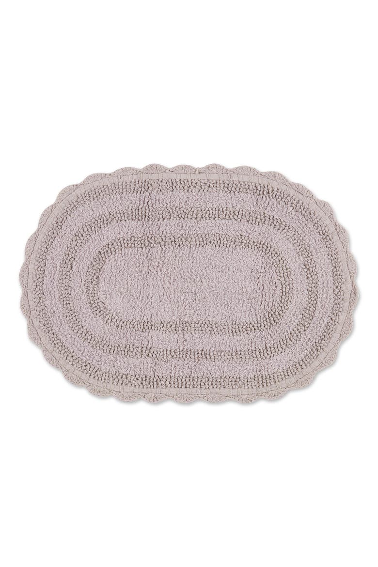 Oval Crochet Bath Mat, Main, color, Dusty Lilac