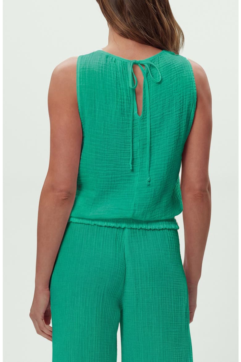 Janelle Tie Neck Tank, Alternate, color, MALDIVES GREEN